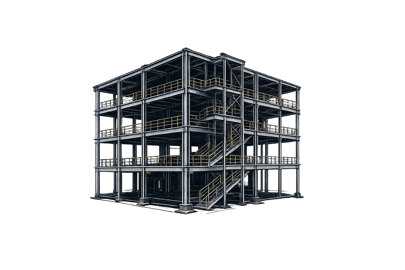 Structures acier multi-niveaux